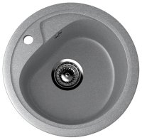 Кухонная мойка Ulgran U-500 U-500-342 44x44 из искусственного камня, серый