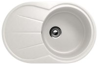 Кухонная мойка Ulgran U-503 U-503-341 75x48 из искусственного камня, белый