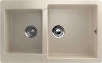 Кухонная мойка Ulgran U-505 U-505-328 77x50 из искусственного камня, бежевый