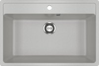 Кухонная мойка Ulgran U-600 U-600-310 76x51 из искусственного камня, серый