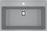 Кухонная мойка Ulgran U-600 U-600-342 76x51 из искусственного камня, серый