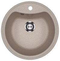 Кухонная мойка Ulgran U-601 U-601-302 51x51 из искусственного камня, песочный