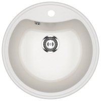 Кухонная мойка Ulgran U-601 U-601-341 51x51 из искусственного камня, белый