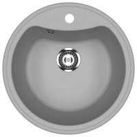 Кухонная мойка Ulgran U-601 U-601-342 51x51 из искусственного камня, серый