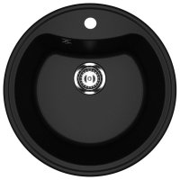 Кухонная мойка Ulgran U-601 U-601-344 51x51 из искусственного камня, черный