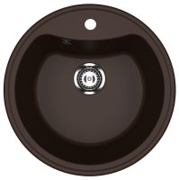 Кухонная мойка Ulgran U-601 U-601-345 51x51 из искусственного камня, коричневый