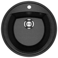 Кухонная мойка Ulgran U-603 U-603-308 52x52 из искусственного камня, черный