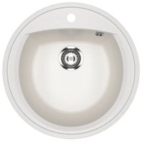 Кухонная мойка Ulgran U-603 U-603-341 52x52 из искусственного камня, белый
