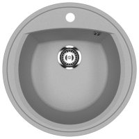 Кухонная мойка Ulgran U-603 U-603-342 52x52 из искусственного камня, серый