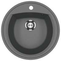 Кухонная мойка Ulgran U-603 U-603-343 52x52 из искусственного камня, серый