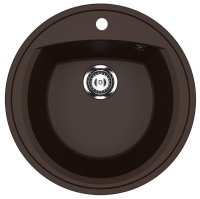 Кухонная мойка Ulgran U-603 U-603-345 52x52 из искусственного камня, коричневый