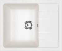 Кухонная мойка Ulgran U-607 U-607-341 61x50 из искусственного камня, белый