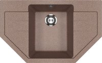 Кухонная мойка Ulgran U-609 U-609-307 79x49 из искусственного камня, коричневый