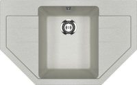 Кухонная мойка Ulgran U-609 U-609-310 79x49 из искусственного камня, серый