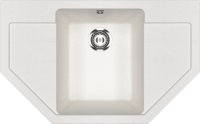 Кухонная мойка Ulgran U-609 U-609-341 79x49 из искусственного камня, белый