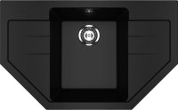 Кухонная мойка Ulgran U-609 U-609-344 79x49 из искусственного камня, черный
