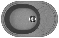 Кухонная мойка Ulgran U-610 U-610-309 78x50 из искусственного камня, серый