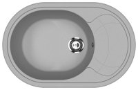 Кухонная мойка Ulgran U-610 U-610-342 78x50 из искусственного камня, серый