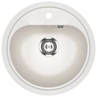 Кухонная мойка Ulgran U-700 U-700-341 44x44 из искусственного камня, белый