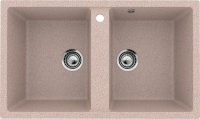 Кухонная мойка Ulgran U-708 U-708-302 86x51 из искусственного камня, песочный