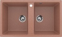 Кухонная мойка Ulgran U-708 U-708-307 86x51 из искусственного камня, коричневый