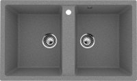 Кухонная мойка Ulgran U-708 U-708-309 86x51 из искусственного камня, серый