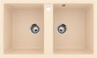 Кухонная мойка Ulgran U-708 U-708-328 86x51 из искусственного камня, бежевый