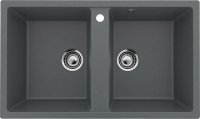 Кухонная мойка Ulgran U-708 U-708-343 86x51 из искусственного камня, серый