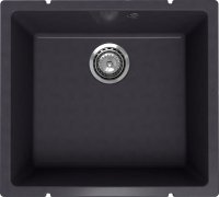 Кухонная мойка Ulgran Underground 450 Under 450-08 50x45 из кварцевого композита, черный