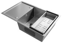 Кухонная мойка Ulgran US 780-001 78x50 стальная, сталь