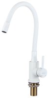 Смеситель для кухни Savol S-3002W-02 с гибким изливом, белый
