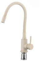 Смеситель для кухни Savol S-3002Y-12 с гибким изливом, бежевый