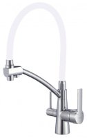 Смеситель для кухни Savol S-L1805-02 с подключением фильтра и гибким изливом, хром