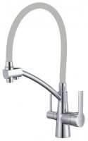 Смеситель для кухни Savol S-L1805-04 с подключением фильтра и гибким изливом, хром