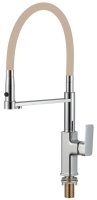 Смеситель для кухни Savol S-L1808-12 с подключением фильтра и гибким изливом, хром