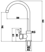 Смеситель для кухни Savol S-SUS3002Y, бежевый