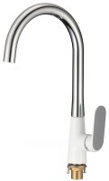 Смеситель для кухни Savol SK-H6004, хром/белый