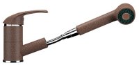 Смеситель для кухни Ulgran U-002 U-002-307 с выдвижным изливом, терракот