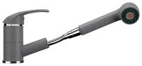 Смеситель для кухни Ulgran U-002 U-002-309 с выдвижным изливом, серый