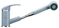 Смеситель для кухни Ulgran U-002 U-002-342 с выдвижным изливом, графит