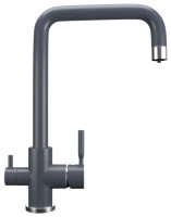 Смеситель для кухни Ulgran U-019 U-019-343 с подключением фильтра, антрацит