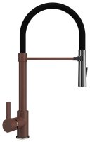 Смеситель для кухни Ulgran U-024 U-024-307 с гибким изливом, терракот
