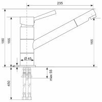 Смеситель для кухни Ulgran U-025-331, белый