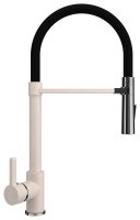 Смеситель для кухни Ulgran Quartz UQ-024-01 с гибким изливом, белый