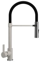 Смеситель для кухни Ulgran Quartz UQ-024-10 с гибким изливом, бежевый