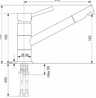 Смеситель для кухни Ulgran Quartz UQ-025-03, бежевый