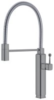 Смеситель для кухни Vincea VKF-101GM с гибким изливом, вороненая сталь