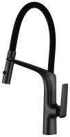 Смеситель для кухни Vincea VKF-115MB с гибким изливом, черный