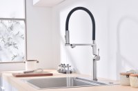 Смеситель для кухни Vincea VKF-119CH с гибким изливом, хром