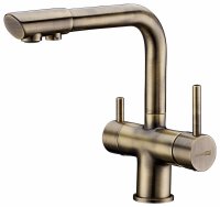 Смеситель для кухни WasserKRAFT A8037 с подключением фильтра, светлая бронза